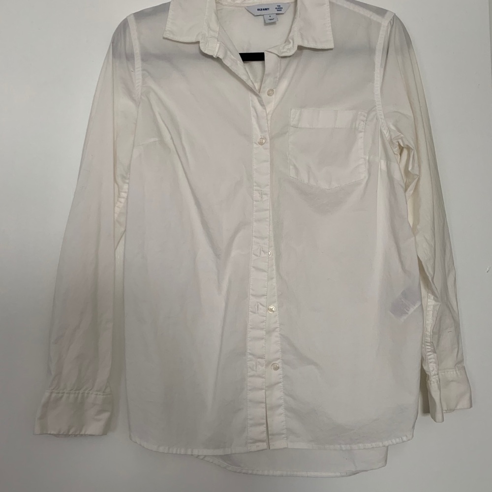 White old navy collared work shirt